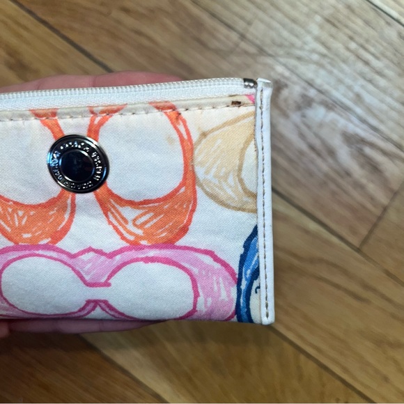 Y2K Coach Scribble Collection Colorful Logo Design Keychain Wallet J - Picture 9 of 9